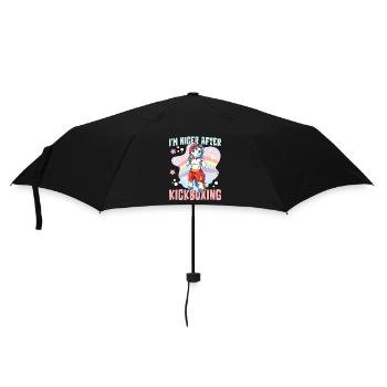 I'm Niver After Kickboxing Einhorn - Regenschirm (klein) - Schwarz - Vorne