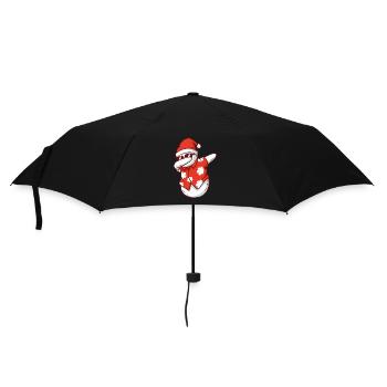Dabbing Schneemann Sommer Weihnachten X-Mas - Regenschirm (klein) - Schwarz - Vorne
