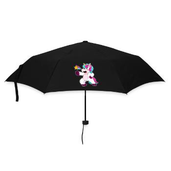 Einhorn Stern - Regenschirm (klein) - Schwarz - Vorne