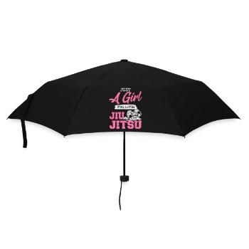 Juste une fille qui aime le Jiu Jitsu BJJ JiuJ brésilien - Parapluie standard - noir - Devant