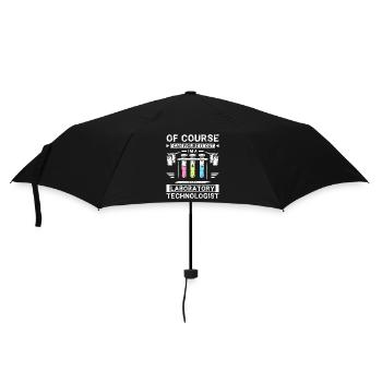 Funny laboratory technologist - Umbrella (small) - black - Front