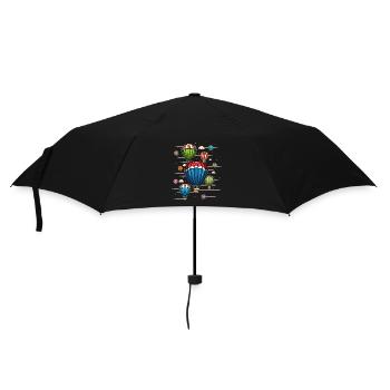 Heissluftballons fahren für Heißluftballon Piloten - Regenschirm (klein) - Schwarz - Vorne