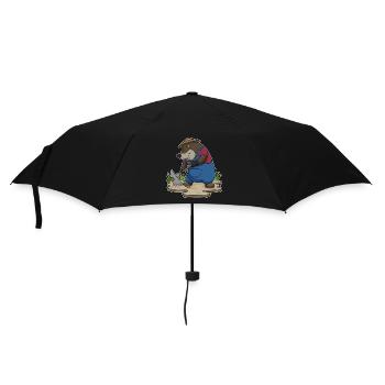 Maulwurf Landwirt Spitzhacke Bauernhof - Regenschirm (klein) - Schwarz - Vorne