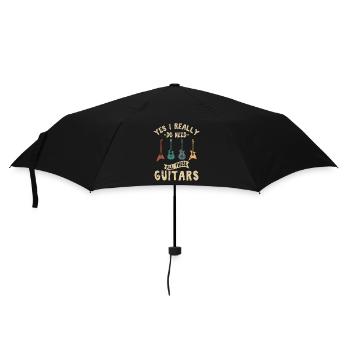 Oui j’ai vraiment besoin de toutes ces guitares Drôle Guita - Parapluie standard - noir - Devant