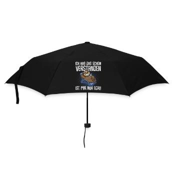 Ich Hab Das Schon Verstanden Ist Mir Nur Egal - Regenschirm (klein) - Schwarz - Vorne