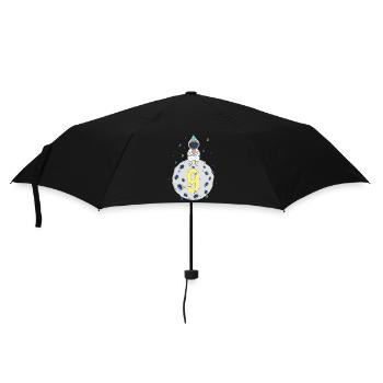 9th Birthday Space Birthday Party - Umbrella (small) - black - Front