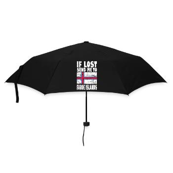 Faroe Islands Flag Saying - Umbrella (small) - black - Front