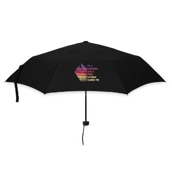 Mother librarian and mom - Regenschirm (klein) - Schwarz - Vorne