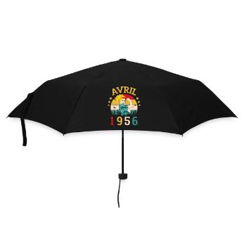 Avril 1956 Anniversaire Idée Cadeau Vintage 1956 - Parapluie standard - noir - Devant