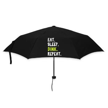 Eat Sleep Dink Repeat Funny Pickleball Pun Pickleb - Umbrella (small) - black - Front