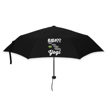 Badass Yogi - Regenschirm (klein) - Schwarz - Vorne