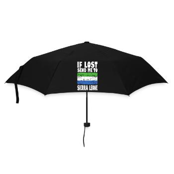 Sierra Leone Flag Saying - Umbrella (small) - black - Front