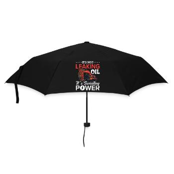 Baggerfahrer Bagger Bauarbeiter Baggern Geschenk - Regenschirm (klein) - Schwarz - Vorne
