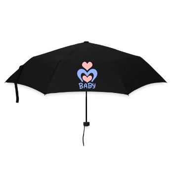 Baby Heart - Corps de bébé - Parapluie standard - noir - Devant