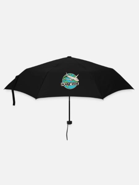 Airplane First Flight Flying - Umbrella (small) - black