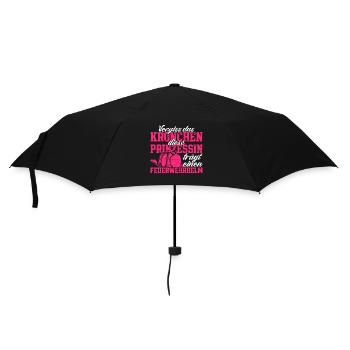 Feuerwehr - Regenschirm (klein) - Schwarz - Vorne