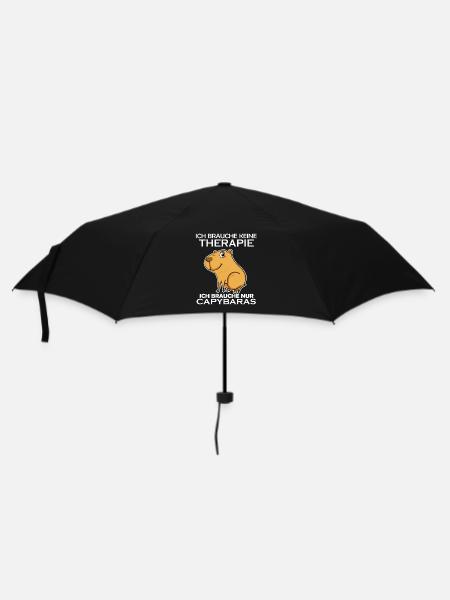 Capybara Wasserschwein - Regenschirm (klein) - Schwarz