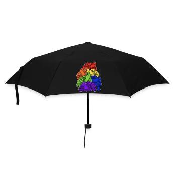 Turtle Stack LGBTQ Gay Pride Rainbow Flag LGBT - Umbrella (small) - black - Front