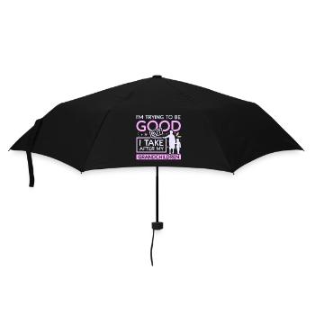 Grand-mère prendre après petit-enfant - Parapluie standard - noir - Devant