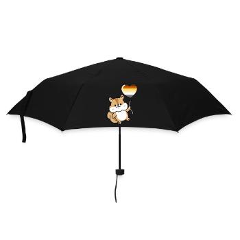Eichhörnchen Herzballon Gay Bear - Regenschirm (klein) - Schwarz - Vorne