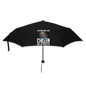 Studieren Kann Jeder Chillen Nur Die Coolsten - Regenschirm (klein) - Schwarz - Vorne