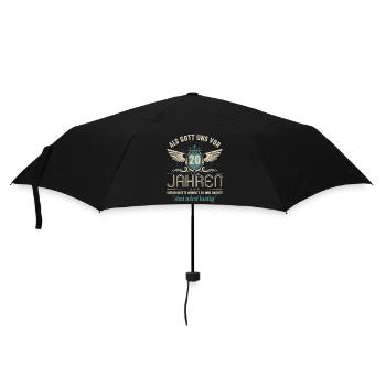 20 Jahre verheiratet wird lustig 20.Hochzeitstag - Regenschirm (klein) - Schwarz - Vorne