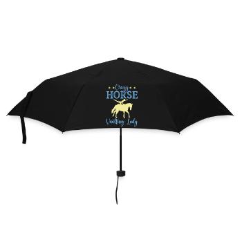 Crazy Horse Vaulting Lady Horse Riding - Regenschirm (klein) - Schwarz - Vorne