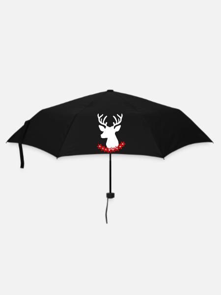 Schweizer Hirsch - Regenschirm (klein) - Schwarz