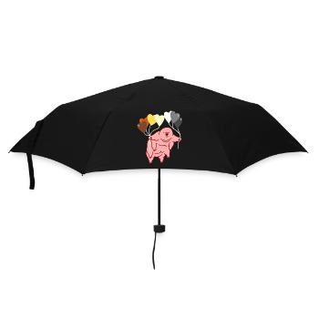 Tardigrade Heart Balloon Gay Bear - Umbrella (small) - black - Front