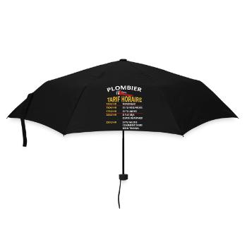 Plombier Tarif horaire cadeau pour plombier - Parapluie standard - noir - Devant