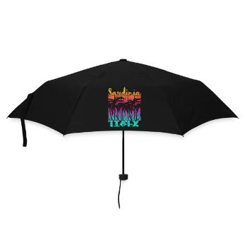 Vintage Sardinia Italy Sunset - Umbrella (small) - black - Front