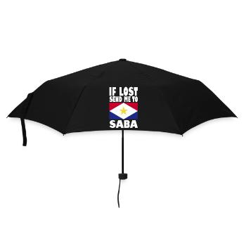 Saba Flag Saying - Umbrella (small) - black - Front