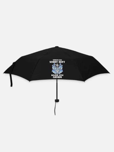 Schiff Schifffahrt - Regenschirm (klein) - Schwarz