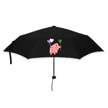 Tardigrade Heart Balloon Genderqueer Pride - Umbrella (small) - black - Front