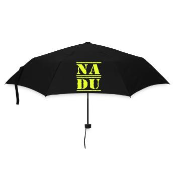 na du gelb - Regenschirm (klein) - Schwarz - Vorne