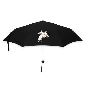 Funny Wrestling Dog Wrestler Pug - Umbrella (small) - black - Front