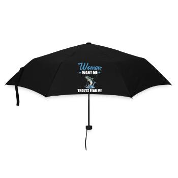 Funny Trout Fishing Shirt Men - Umbrella (small) - black - Front