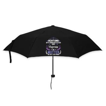 Bitte verneigenMutter betritt Raum Mama Mami - Regenschirm (klein) - Schwarz - Vorne