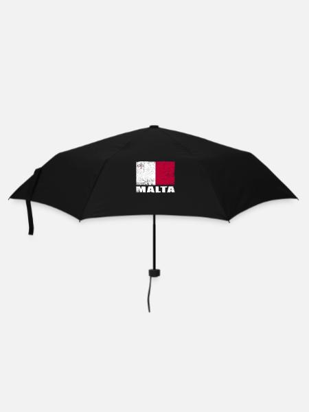 Drapeau de Malte Grunge Drapeau de Malte - Parapluie standard - noir