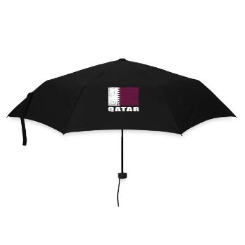 Qatar Flag Grunge Qatar Flag - Umbrella (small) - black - Front