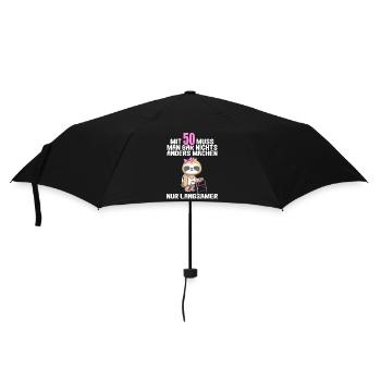 Mit 50 nichts anders nur langsamer 50 Geburtstag - Regenschirm (klein) - Schwarz - Vorne