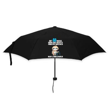 Mit 60 nichts anders nur langsamer 60 Geburtstag - Regenschirm (klein) - Schwarz - Vorne