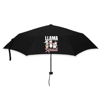 Lama Team Girl Gift - Umbrella (small) - black - Front