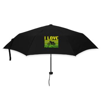 I love motorcycles - Umbrella (small) - black - Front