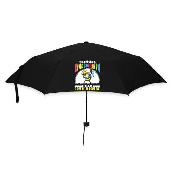 Schulkind Einschulung Biene - Regenschirm (klein) - Schwarz - Vorne