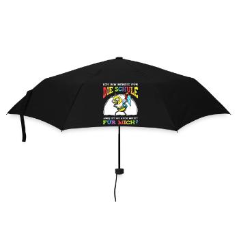 Schulkind Einschulung Biene - Regenschirm (klein) - Schwarz - Vorne