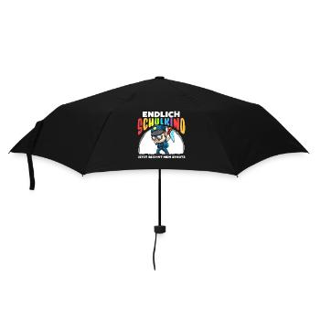 Schulkind Einschulung Polizei - Regenschirm (klein) - Schwarz - Vorne