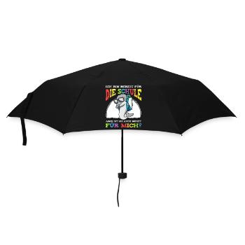 Schulkind Einschulung Delfin - Regenschirm (klein) - Schwarz - Vorne