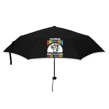 Schulkind Einschulung Reh - Regenschirm (klein) - Schwarz - Vorne