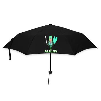 J’aime les extraterrestres - Parapluie standard - noir - Devant